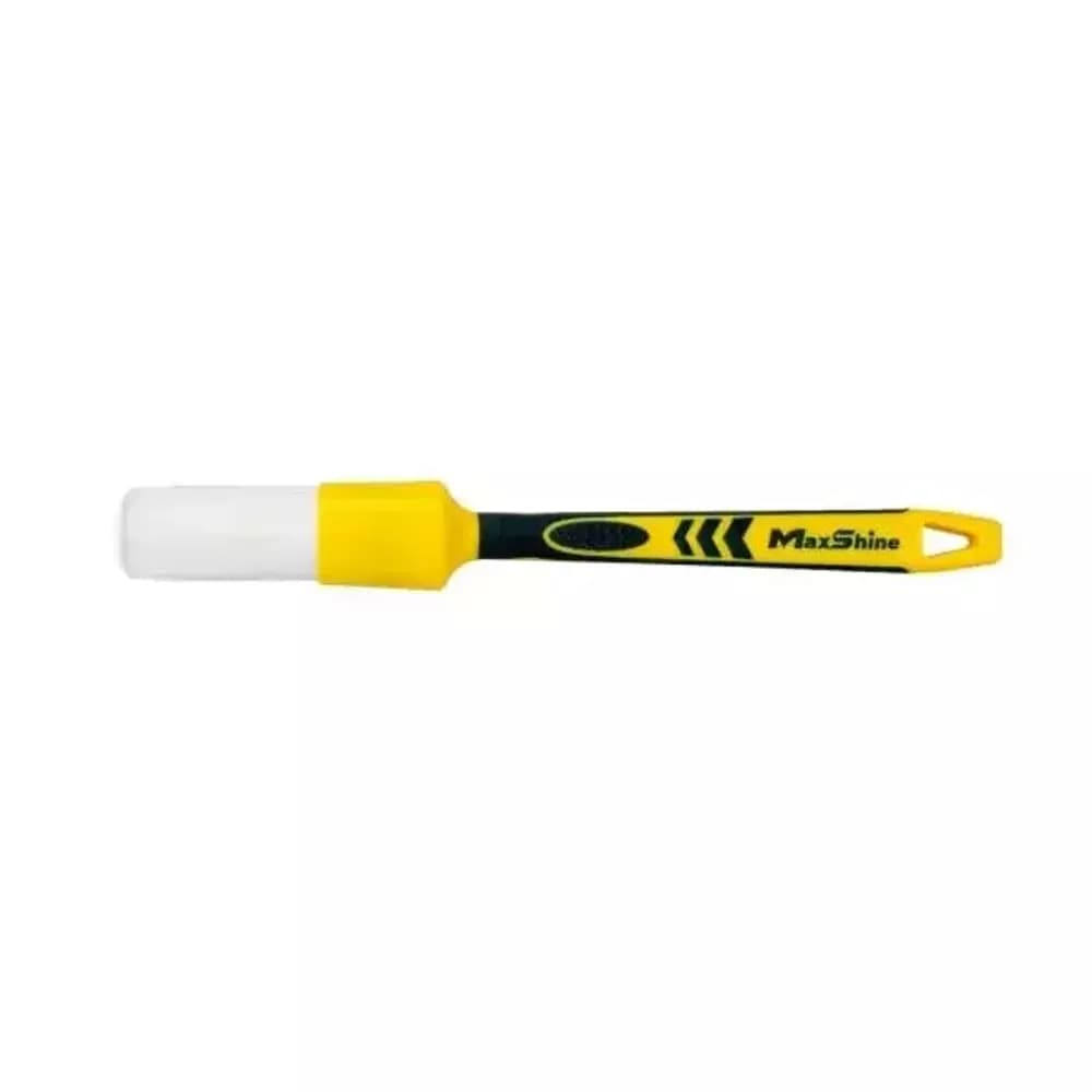 Кисть для детейлинга - White Classic #L MaxShine, 22,5 см, диаметр 2,8 см, мягкая PET щетина,