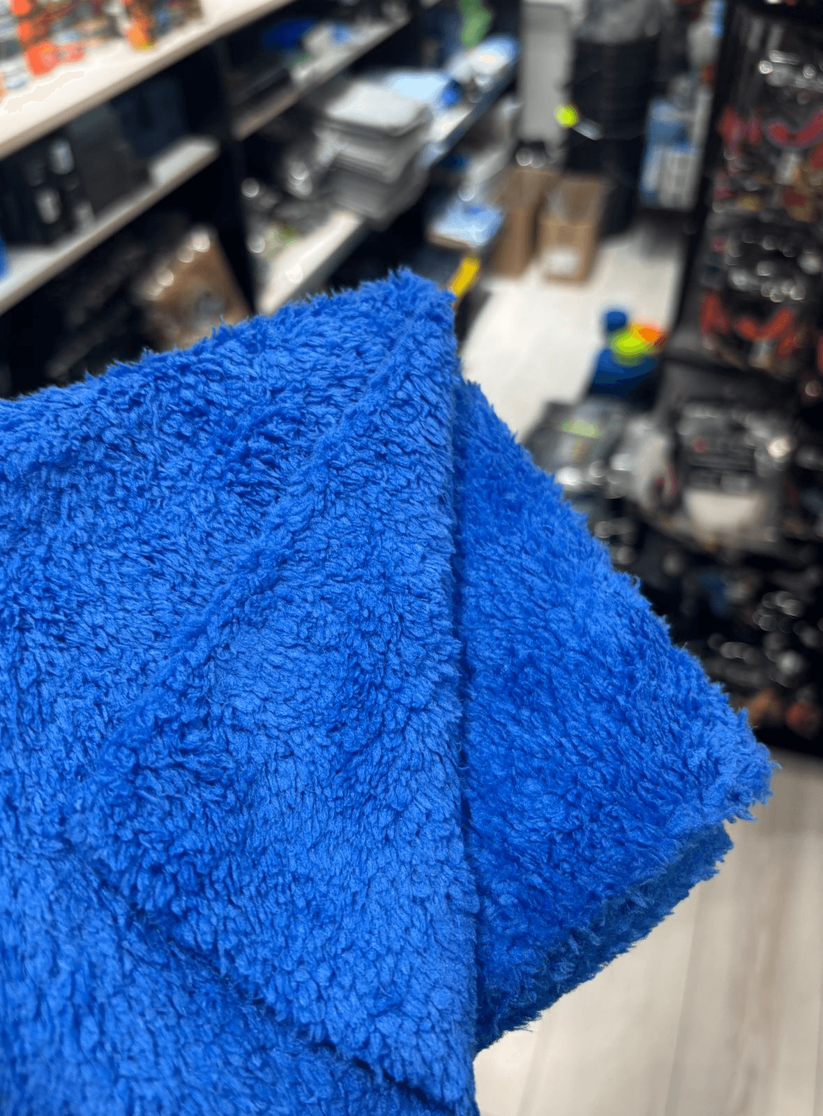 Микрофибра Синяя Плюшевая ультразвук 30х30см CarShine