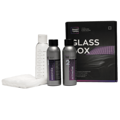 Smart Open Защитное водоотталкивающее нанопокрытие для стекол (комплект) Glass Box 15GB