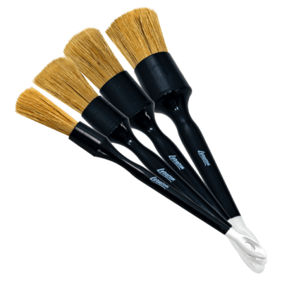 Набор кистей для детейлинга, натуральная щетина (16, 22, 27, 35мм) LERATON NATURAL BRISTLE DETAILING BRUSH SET DBRNS
