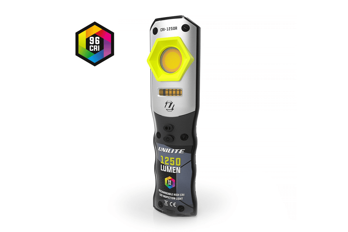 CRI-1250R - Инспекционный фонарь CRI 96+, 1250 Lm, 3 цвета + УФ, 5000 mAh | UNILITE