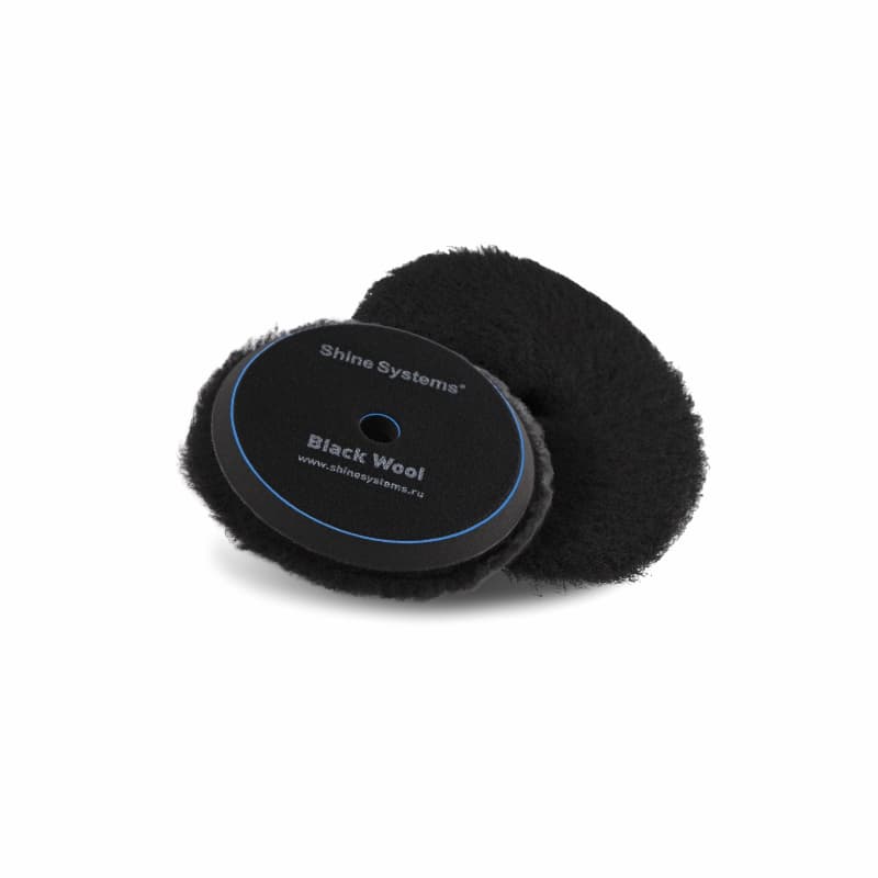 Shine Systems Black Wool Pad - полировальный круг из черного меха, 155 мм