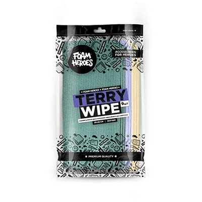 Foam Heroes Terry Wipe универсальная двусторонняя микрофибра без оверлока 35х35см (9шт)