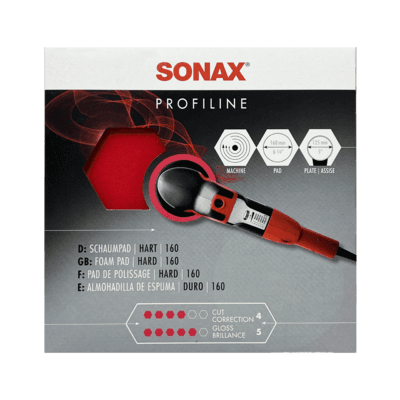 Sonax Жёсткий полировальный круг (красный) Polishing Sponge Red 160мм