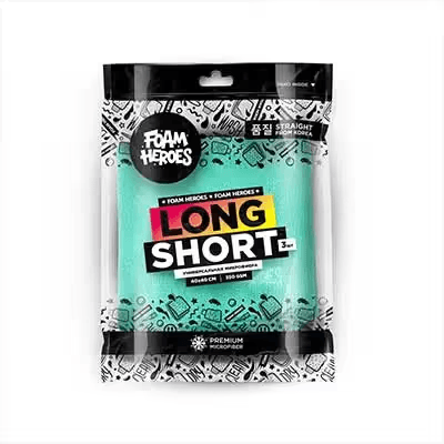 Foam Heroes Универсальная разносторонняя микрофибра 3 шт Long Short 40х40см 350г/м2
