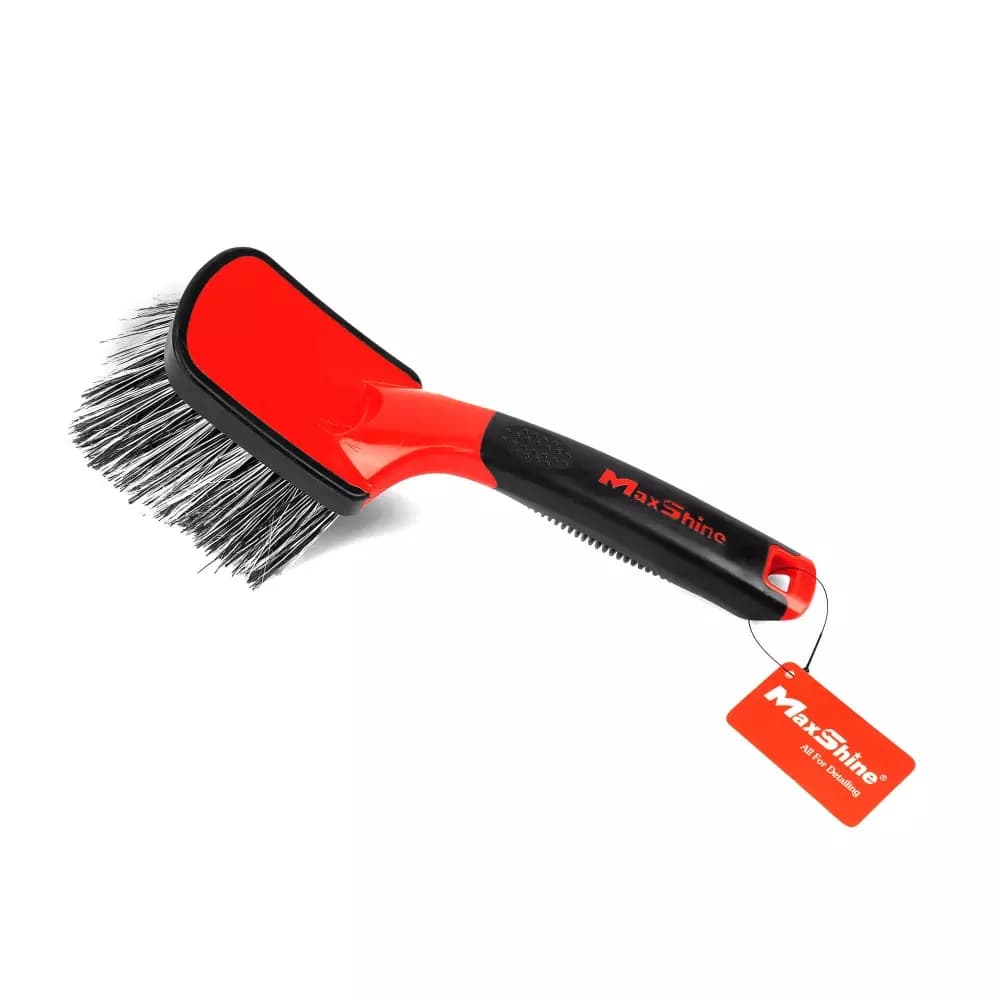 Щетка обрезиненная, щетина средней жесткости PET+PP MaxShine, 27*7,2*7,5 см