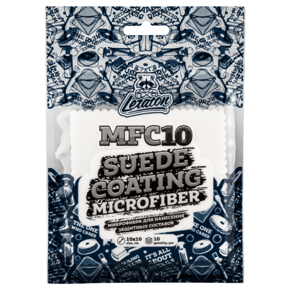 Микрофибра для нанесения защитных составов LERATON SUEDE COATING MICROFIBER MFC10 10x10 (10 шт. в упаковке)