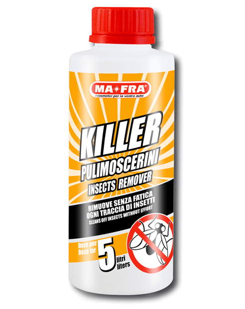 KILLER 250 ML Очиститель для удаления следов насекомых с автомобилей в бачок омывателя. Концентрат. MA-FRA, Италия.