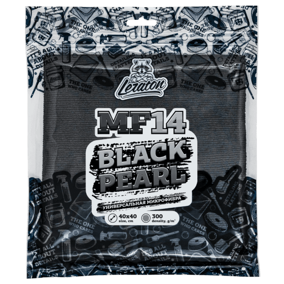 Универсальная микрофибра без краев LERATON BLACK PEARL MF14 40x40 300 гр/м2