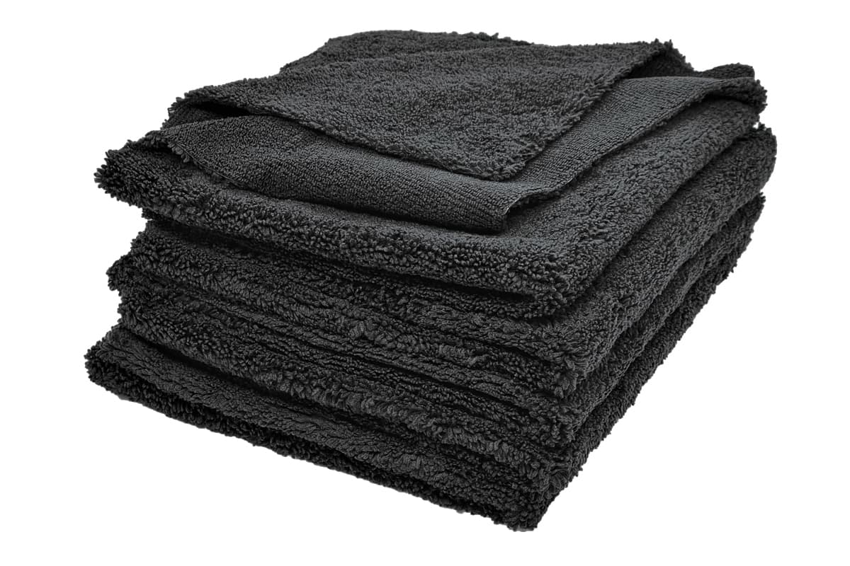 Микрофибра двухсторонняя 40x40, 400 gsm, без краев, черная A302 Microfibre Cloth Black